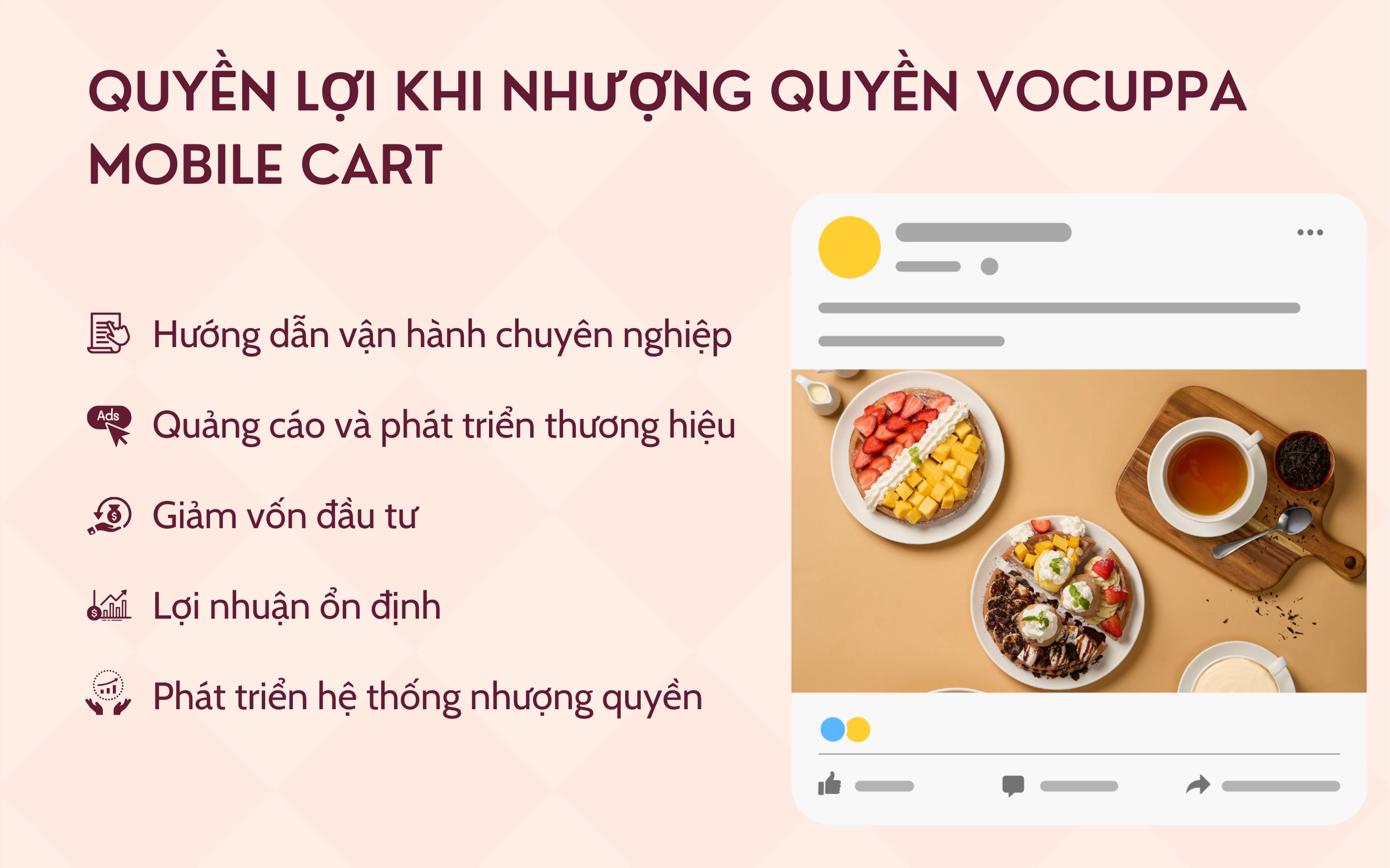 Đầu Tư Nhượng Quyền Tiềm Năng – Mô Hình Vocuppa Mobile Cart