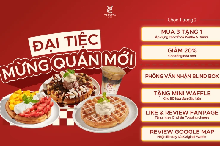 Vocuppa Trấn Vũ – Điểm hẹn mới của giới trẻ Hà Nội với ưu đãi khai trương siêu hấp dẫn!